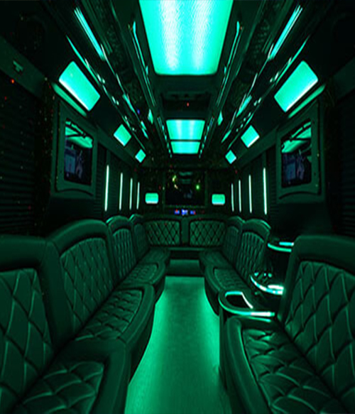 Luxury party bus interior