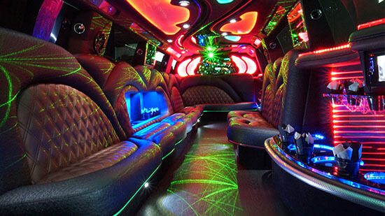 Luxurious interiors on limo